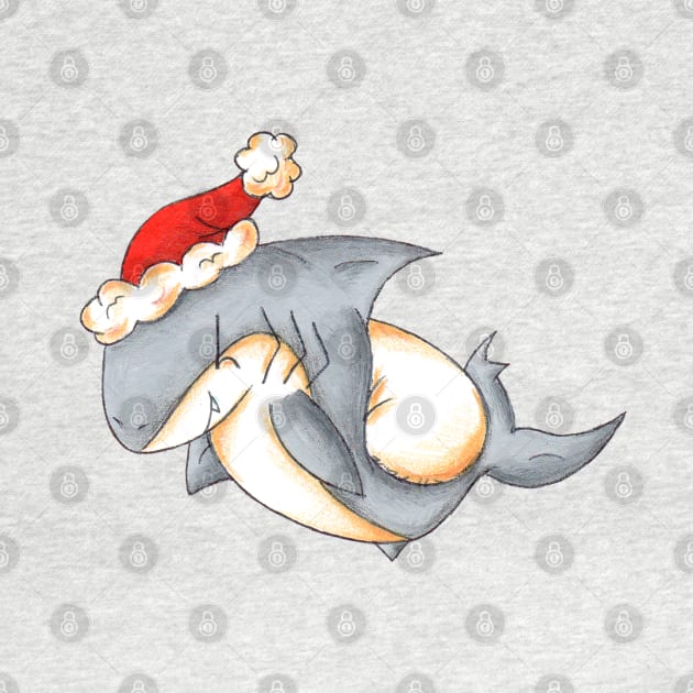 Santa Shark by KristenOKeefeArt